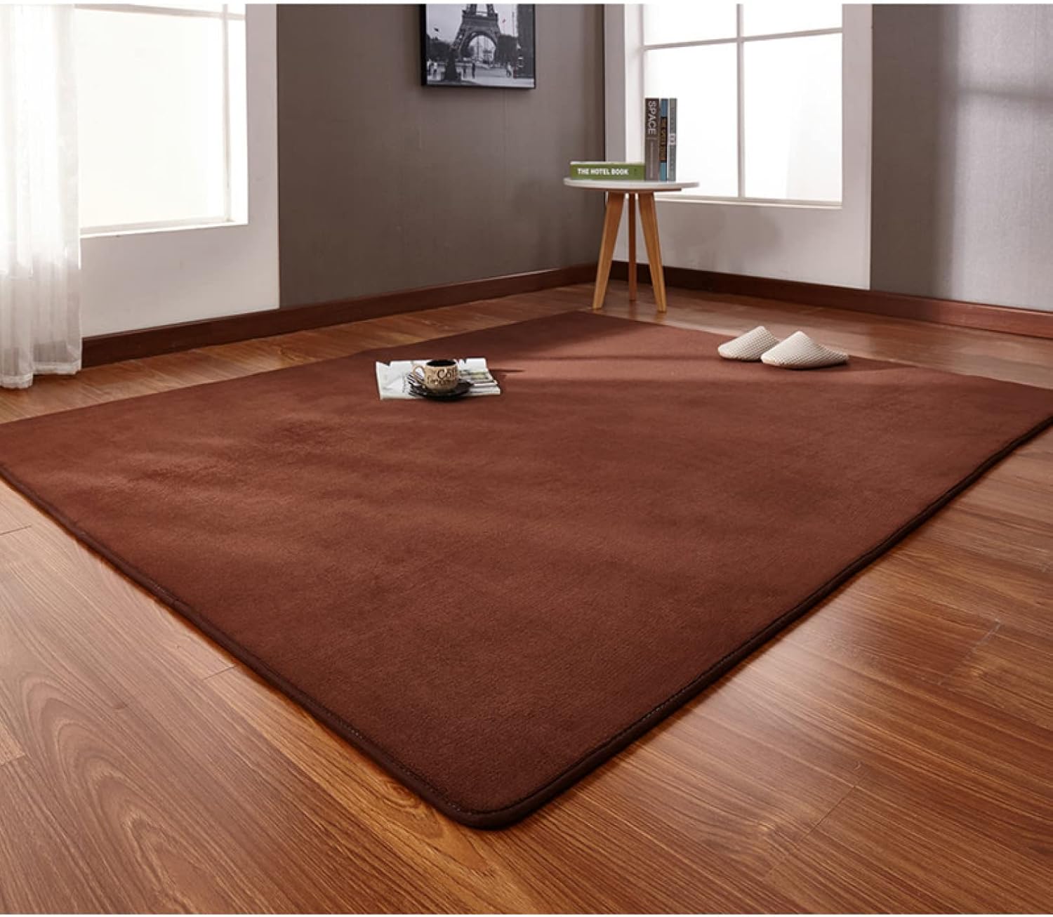 ラグマット 洗えるラグ フランネルラグ 低反発 こたつ敷き 無地 じゅうたん 毛短い 毛抜けない 抗菌防臭 大判 夏用冬用 傷防止マット 座り心地 床傷防止 丸洗いOK 通気性 200*200cm 抗