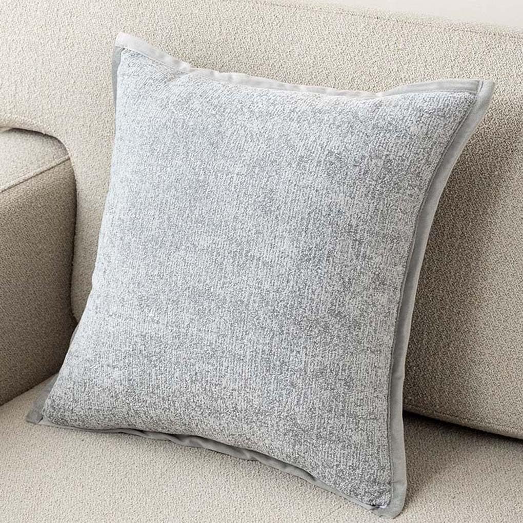クッションカバー 45×45 おしゃれ シェニール織 北欧 グレー 座布団カバー 正方形 装飾枕カバー ソファ..