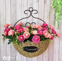 壁掛け 造花 鉄製かご 32×34cm かわいい 手作り 本物そっくり 水やり不要 枯れない花 アートフラワー 撮影 インテリア 玄関 喫茶店 オフィス 開店祝...