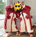 2点セット パジャマ レディース オールインワン 長ズボン付き フワフワかわいいキツネのぬいぐるみコスチューム ラウンジウェア 暖かくスタイリッシュなフード付きロングスリーブ 厚手 大きいサイズ 秋冬用 スリープウェア ロンパース ファンシードレス(4)