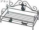 鉄 スパイススタンド 猫スタイル テーブル収納 バスケットカウンター 雑貨収納ラック キッチン 調味料オーガナイザー ブラック