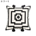 クッションカバー 45x45cm 2枚セット 北欧 幾何学模様 おしゃれ リネンっぽい 枕カバー 座布団カバー 抱き枕カバー ソファ背当て 耐久性 洗濯可能 イ...