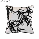 クッションカバー 45x45cm 3枚セット 北欧 竹柄 おしゃれ リネンっぽい 枕カバー 座布団カバー 抱き枕カバー ソファ背当て 耐久性 洗濯可能 インテリ...