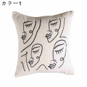 クッションカバー 北欧 刺繍 フェイクファー ベルベット もふもふ おしゃれ リネンっぽい 枕カバー 座布団カバー 抱き枕カバー ソファ背当て 耐久性 洗濯可能...