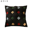 クッションカバー 45x45cm 2枚セット 北欧 幾何学模様 おしゃれ リネンっぽい 枕カバー 座布団カバー 抱き枕カバー ソファ背当て 耐久性 洗濯可能 イ...