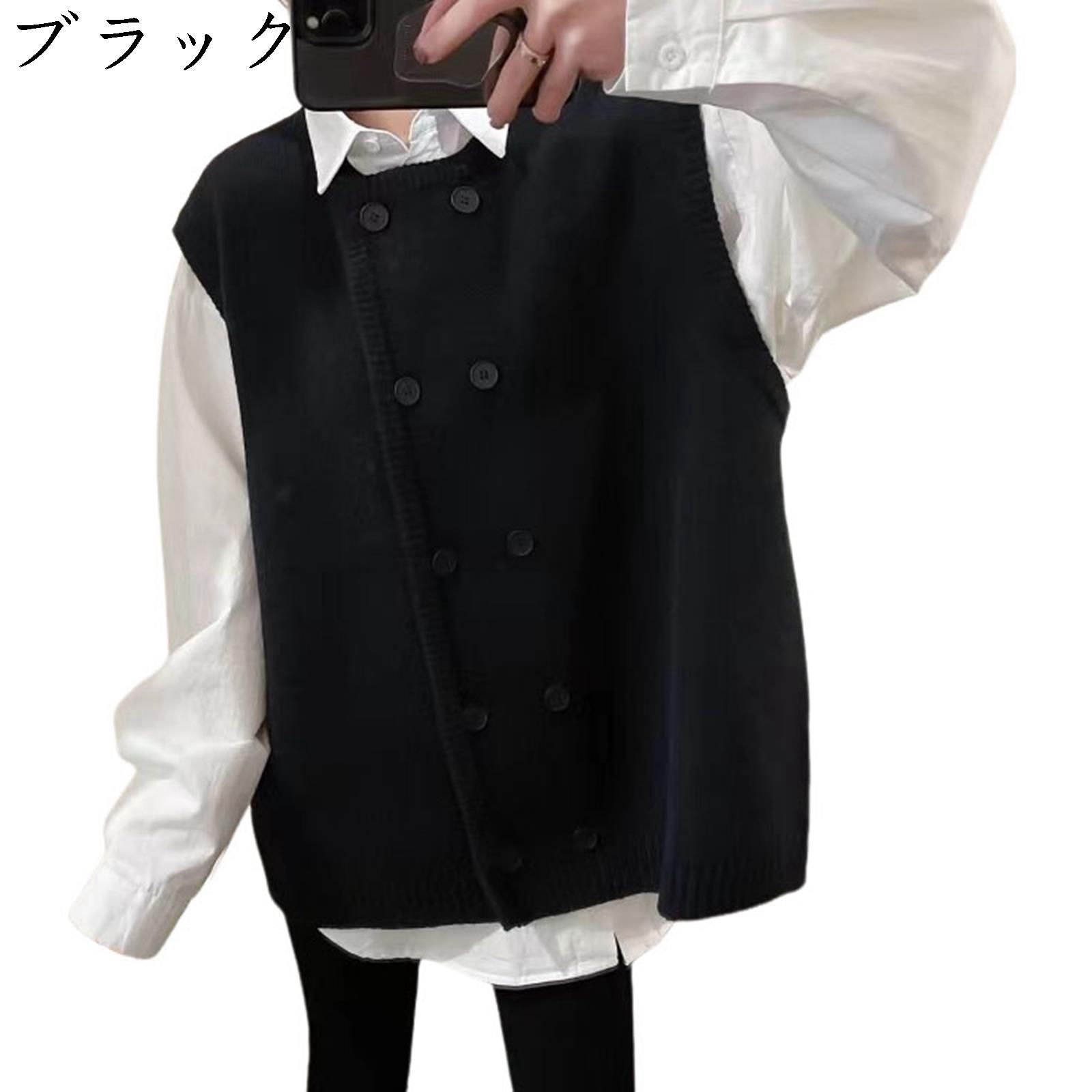 セーターベスト レディース 前開きオープンベスト 春秋 冬 暖かい もっちり生地 ケーブル編み ロング丈 カジュアル 韓国 ファッション ニットベスト お出かけ 通学 通勤 ニットチョッキ