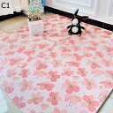 桜 ジョイントマット 吸着マット 日系 花柄 魚柄 かわいい 遊びマット インテリア 滑り止め エコ PE 防臭 汚れ防止 ズレない サイドパーツ付き 防音 防水 ケガ防止 弾力良く 60x60x1cm(8枚) 自由に組み合わせ ネイビー(3)