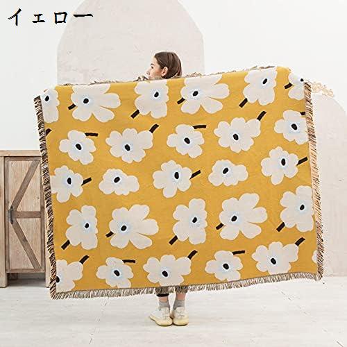 マルチカバー エスニック ソファーカバー アジアン パッチワーク 切り替え イェロー フリンジ付き 1人掛け 3人掛け 肘付き 肘なし シェニール糸 柔らかい肌触り チェアカバー 北欧 マルチクロス 160*220cm 欧米風 綿 アメリカ式 テーブルカバー