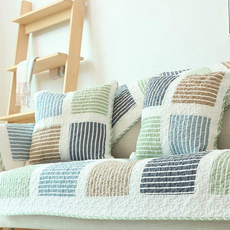 ソファーカバー キルティング 110×180cm ソファー保護 滑り止め 四季通用 厚手 マルチカバー 布製 水洗いOK 汚れ防止 防塵 幾何柄 ソファー保護カバー 2人掛け3人掛け ソファーシーツ 子供 犬猫対策 ナチュラル シンプル 模様替え [3]