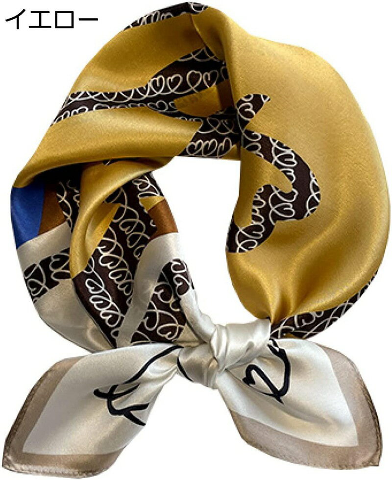スカーフ レディース レトロ 正方形 53*53cm 手触り良い ネッカチーフ スクエアスカーフ 巻き方 制服用 オフィス お洒落 頭飾り 髪の包帯 通勤用 旅行 贈り物 プレゼント ピンク イエロー オレンジ色 グリーン