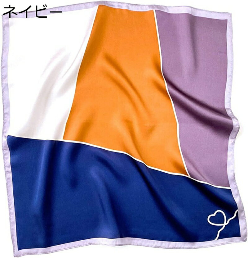 スカーフ レディース 53*53cm 正方形 巻き方 手触り良い レトロ ネッカチーフ スクエアスカーフ 制服用 オフィス お洒落 頭飾り 髪の包帯 通勤用 旅行 贈り物 プレゼント ネイビー ベージュ レッド ホワイト