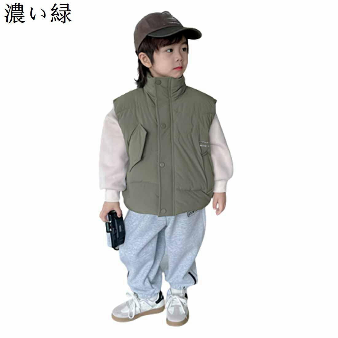 子供ベスト 男の子 女の子 中綿ベスト 子供服 立ち襟 キッズ 綿入上着 防寒ベスト アウター ノースリーブ 暖かい カジュアル 秋冬 男女兼用 無地 防寒 防風 軽量 上着 普段着 部屋着 登山 通学 通園 お出かけ