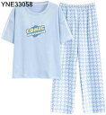 ルームウェア 半袖 Tシャツ 綿 レディース パジャマ ロングパンダ 上下セット 吸汗 通気 快眠 春 夏 カジュアル 女性用 ゆったり ブラパッド付き 部屋着 便利服 薄手 外出着 寝巻き
