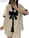 パジャマ レディース 夏 綿 前開き 可愛い 半袖 大きいサイズ 上下セット Tシャツ ショートパンツ ゆったり 薄手 快適 柔らか 通気 肌に優しい オシャレ...