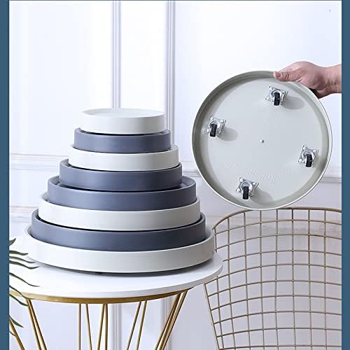 植木鉢台 キャスター付きプランタートレイ フラワースタンド ブラック直径18.5Cm 可動式 観葉植物 フラワースタンド