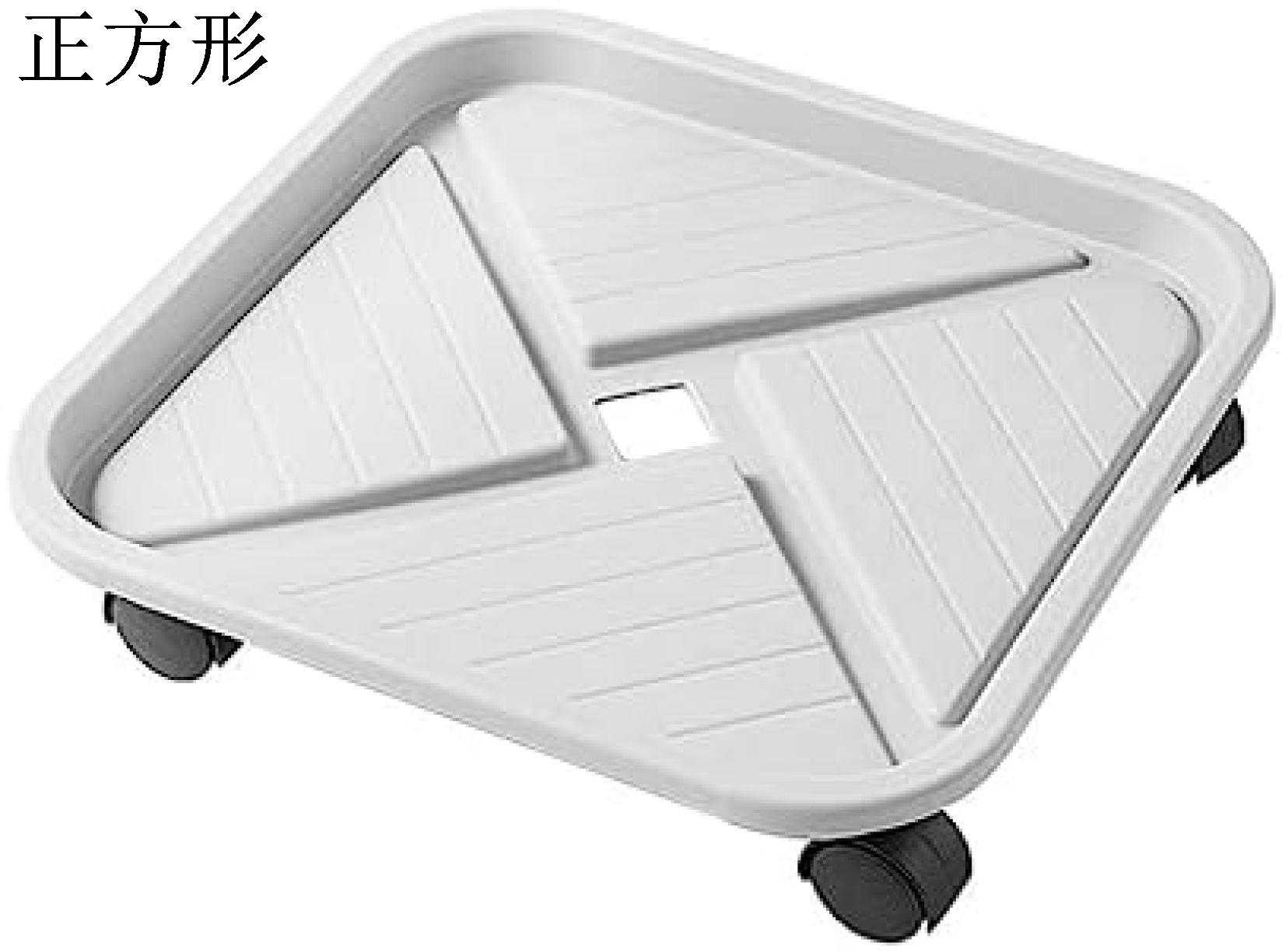 移動花台 植木鉢台 貯水付き おしゃれ 丸形/正方形 内径20.3cm 鉢受プレート 360°回転のキャスター 可..