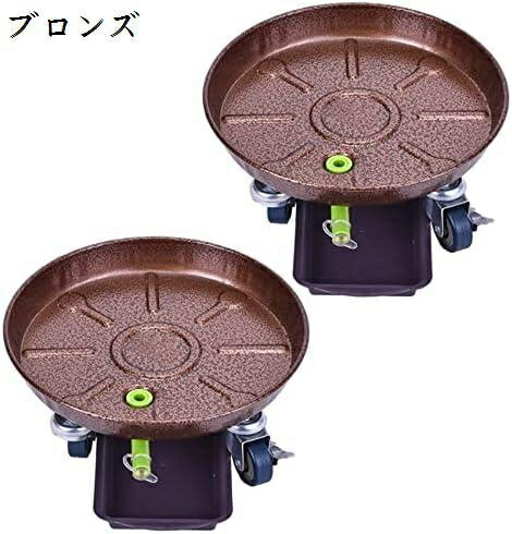 車輪付き植物スタンド 頑丈な植物カート キャスター付き植物スタンド 屋内外の植物に最適 植木鉢円形植..