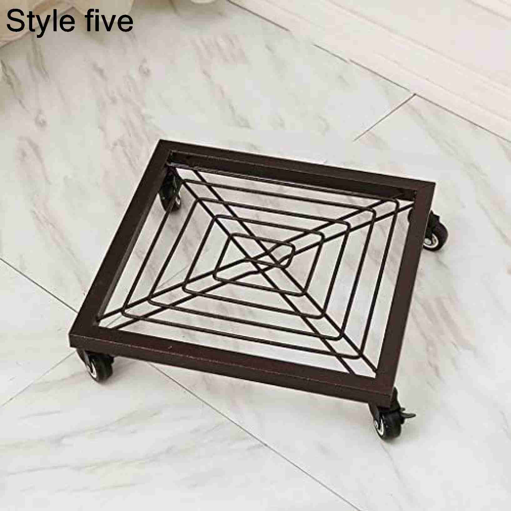 2個植木鉢台 鉢置台 花台 木製 キャスター付き ストッパー機能付 升格子デザイン 植木鉢台 鉢置台 花台..