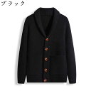 カーディガン メンズ ニット vネック 長袖 秋服 襟付き 無地 シンプル ビジネス オフィス 通学 通勤 セーター アウター ジャケット カジュアル 大きいサイズ ゆったり おしゃれ 人気 春 秋(4)