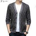 カーディガン メンズ vネック ジャカード ニットセーター 秋服 長袖 アウター ジャケット カジュアル ビジネス ゆったり おしゃれ 人気 大きいサイズ トップス 通学 通勤 春 秋