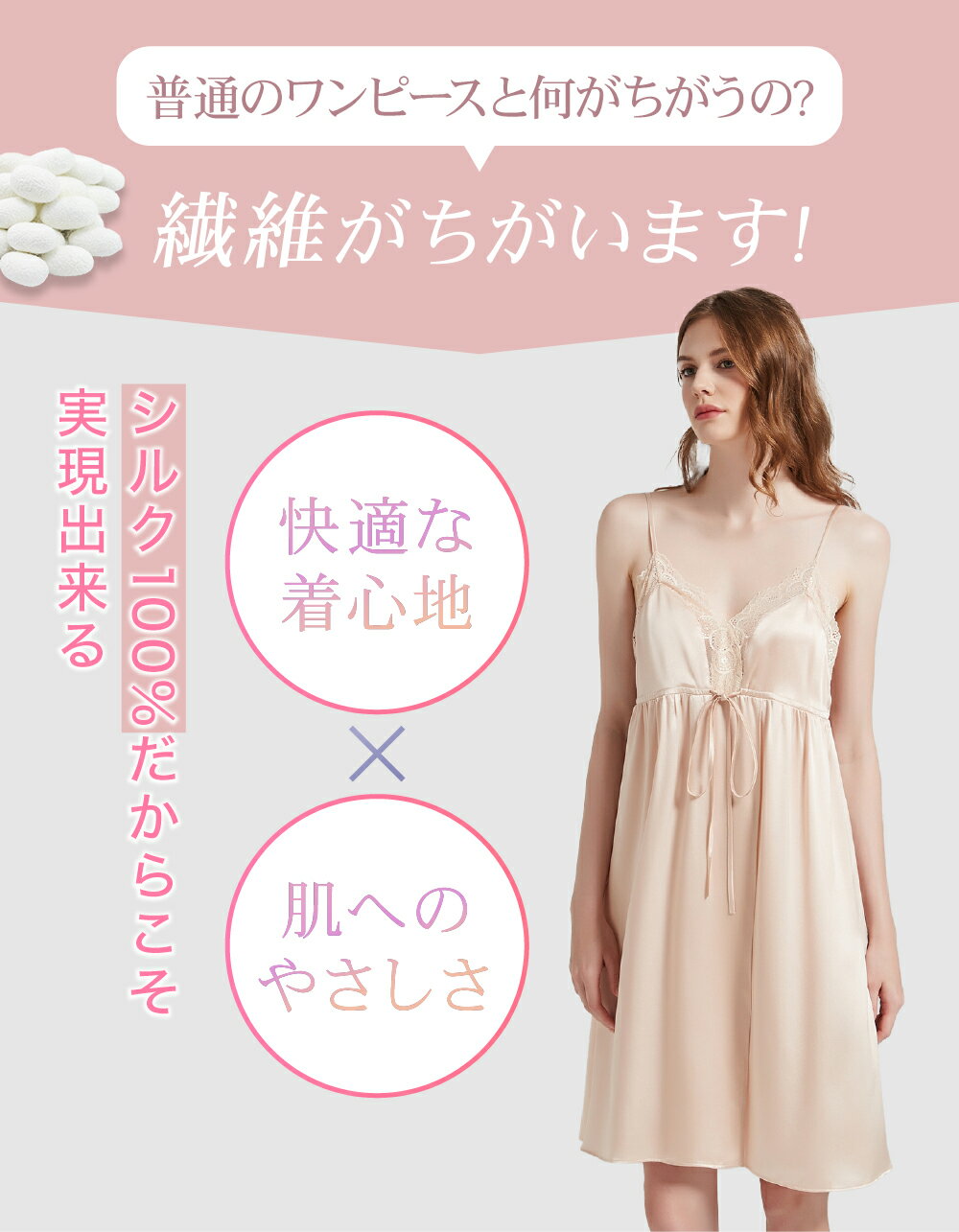 【 送料無料 】【 CICI SILK シルクワンピース 】シルク パジャマ レディース ワン...