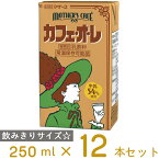 らくのうマザーズ カフェ・オ・レ 250ml ×12個 常温 保存 乳飲料 生乳 紙パック 飲料 無菌充填 熊本県 カフェオレ カフェラテ 珈琲牛乳 コーヒー牛乳