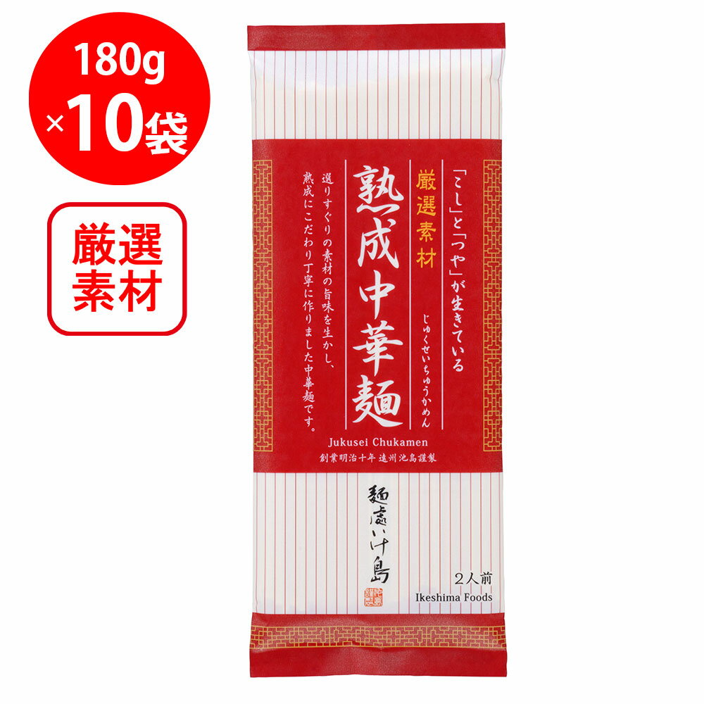 池島フーズ 熟成中華麺 180g×10袋