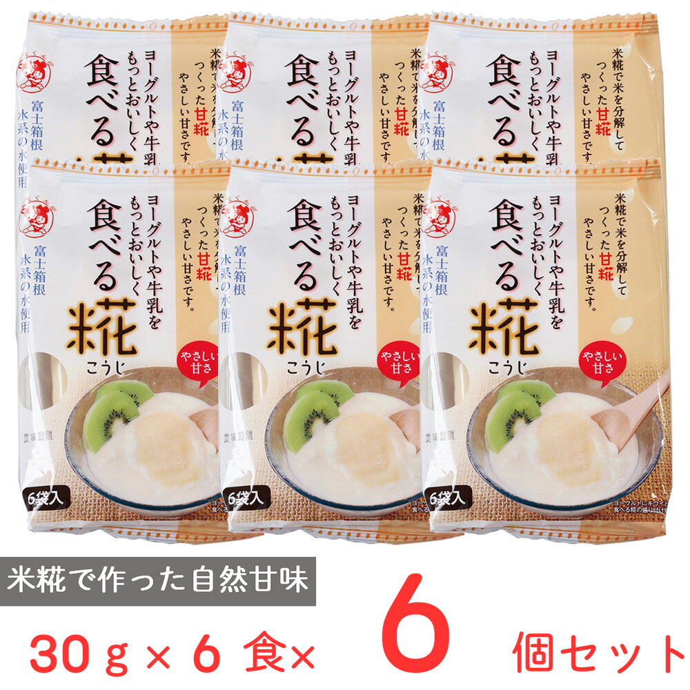 伊豆フェルメンテ 食べる糀 30gX6×6個 砂糖 代用 代替 調味料 代わり 麹 甘酒 健康 甘味料 砂糖不使用 個食 個包装 米糀 甘糀 甘麹