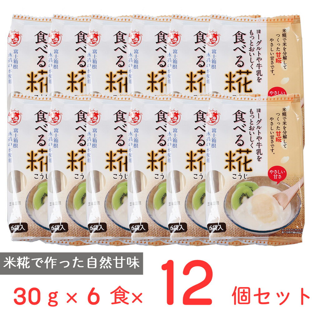 楽天Smile Spoon 楽天市場店伊豆フェルメンテ 食べる糀 30gX6×12個 砂糖 代用 代替 調味料 代わり 麹 甘酒 健康 甘味料 砂糖不使用 個食 個包装 米糀 甘糀 甘麹