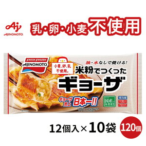 冷凍食品 味の素冷凍食品 米粉でつくったギョーザ 12個×10袋 | ギョーザ 餃子 ぎょうざ ギョウザ 米粉 アレルゲン アレルギー 3大アレルゲン不使用 7大アレルゲン不使用 小麦粉不使用 冷凍 手間抜きス 冷凍惣菜 惣菜 中華 点心 おかず お弁当 おつまみ 軽食 冷食 時短