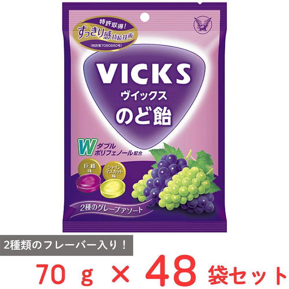 大正製薬 ヴイックスのど飴 2種のグレープアソート 70g×48袋