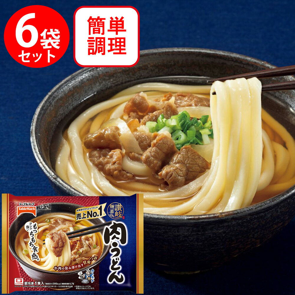 冷凍食品 テーブルマーク 讃岐麺一番 肉うどん 338g×6個 | 冷凍うどん 肉うどん　 うどん 冷凍うどん 麺 饂飩 夜食 軽食 冷凍 冷食 年..