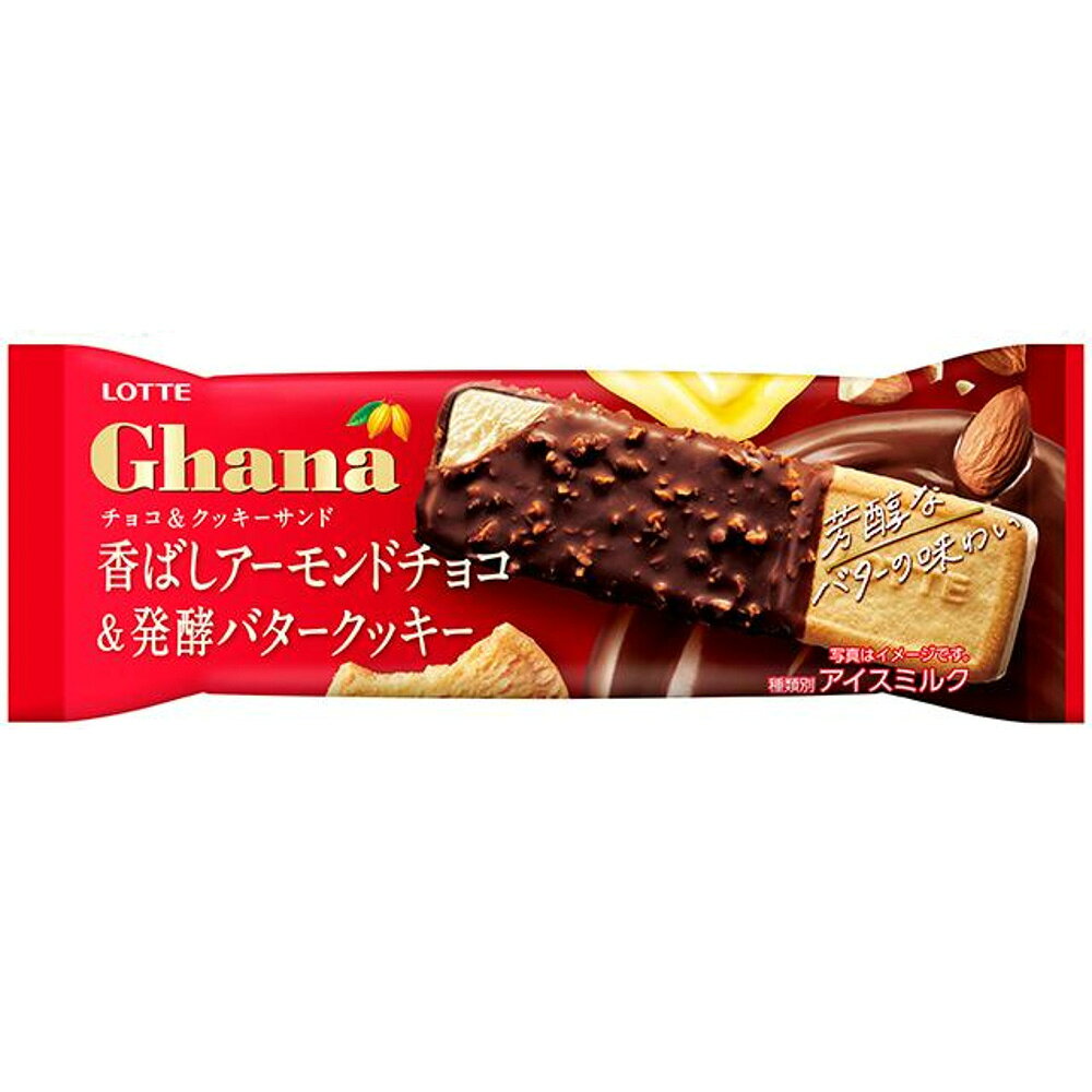 [アイス] ロッテ ガーナ チョコ＆クッキーサンド 76ml×24個