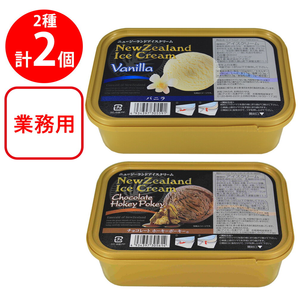樂天商城 - [アイス] エメラルド 業務用 800ml 2種×1個（チョコレート・バニラ） パーティー 学祭 夏祭り