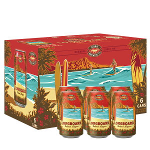 コナビール ロングボード アイランドラガー355ml缶×6個 ハワイ LONGBOARD ビール ギフト アイランド ラガービール お土産 約 350ml 6本 御中元 お歳暮