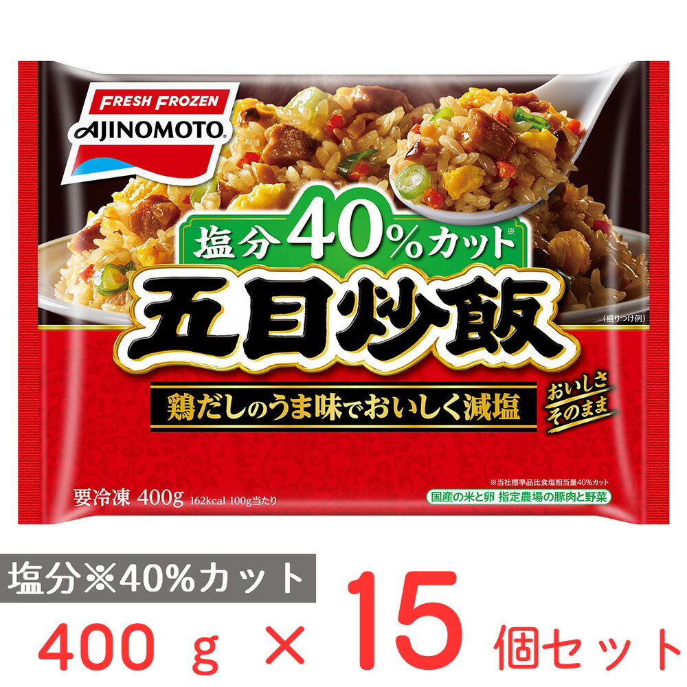 冷凍食品 味の素冷凍食品 五目炒飯 400g×15個 | 炒飯 チャーハン 米 お米 米飯 冷凍 ボリューム 大容量 レンジ 味の素 本格 本場 中華 夜食 昼食 お昼 お弁当 ランチ 夕食 五目 塩分 塩 冷凍惣菜 惣菜 中華 点心 おかず お弁当 おつまみ 軽食 冷凍 冷食 時短 手軽 簡単