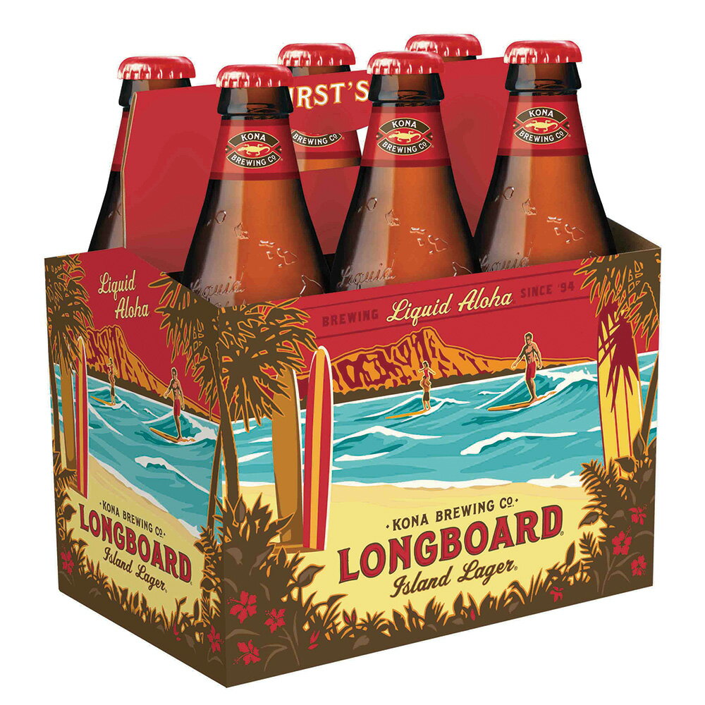 コナビール ロングボード アイランドラガー355ml瓶×12個 ハワイ LONGBOARD ビール ギフト アイランド ラガービール お土産 約 350ml 12本 御中元 お歳暮