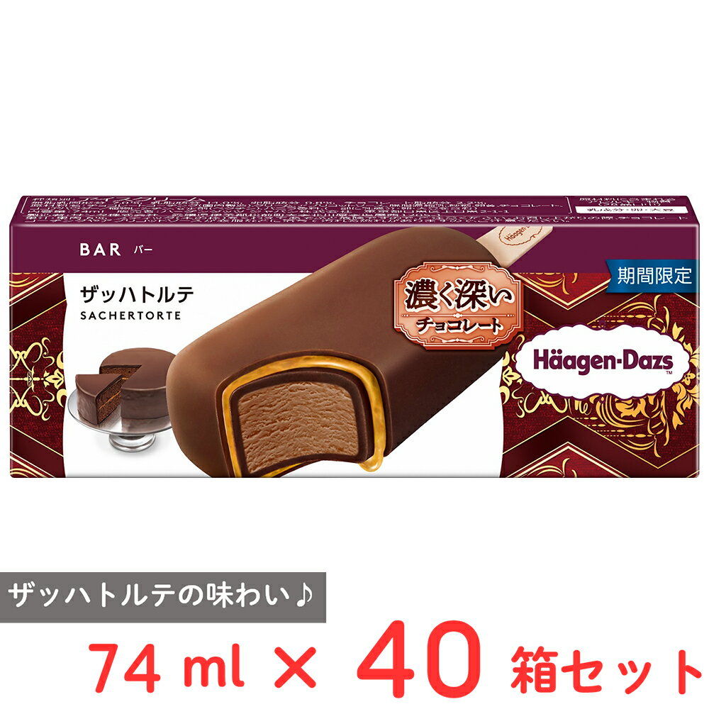 [アイス] ハーゲンダッツ バー ザッハトルテ 74ml×40箱のサムネイル