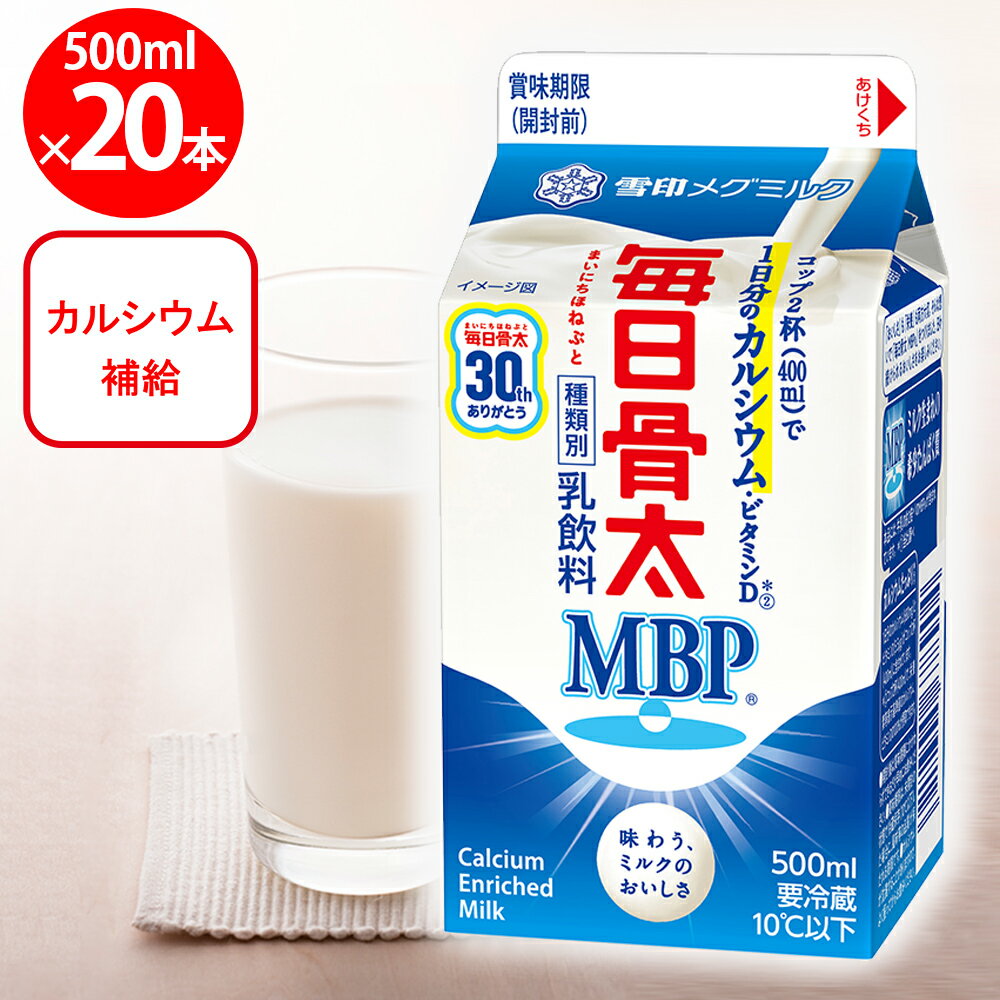[冷蔵] 雪印メグミルク 毎日骨太MBP 500ml×20本