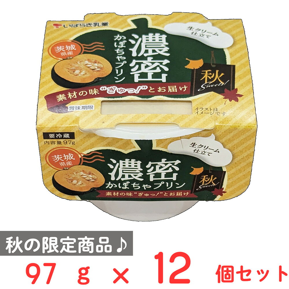 [冷蔵] 茨城乳業 濃密かぼちゃプリン 97g×12個 smilespoon-10052722 Smile Spoon 楽天市場店 パッケージ画像