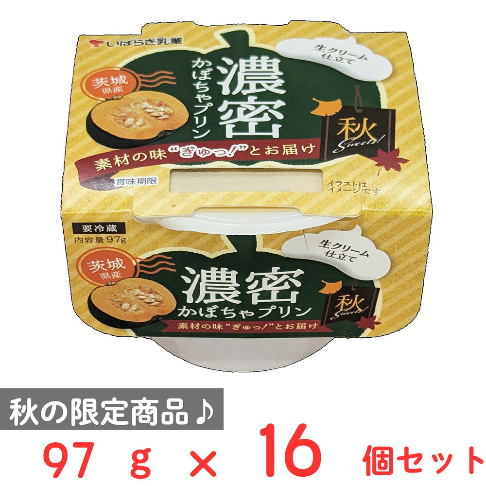 [冷蔵] 茨城乳業 濃密かぼちゃプリン 97g×16個