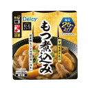 ●商品特徴国産豚もつを2種類の味噌で煮込みました。豚肉のゆで汁、木桶仕込みしょうゆ、2種類の味噌（赤味噌・白味噌）を使用することで、コク深い味わいに仕上げました。化学調味料不使用なので、具材の旨みをお楽しみいただけます。リニューアルの商品となりますが、同商品リニューアル前と比較し、塩分25%OFFとなっています。●原材料豚もつ（国産）、こんにゃく、大根、味噌、発酵調味料、生姜加工品、しょうゆ、砂糖、発酵調味液粉末／水酸化カルシウム、（一部に小麦・大豆・豚肉を含む）●保存方法10℃以下で保存してください。●備考【賞味期限：発送時点で30日以上】●加熱中は水蒸気が袋の中に充満し、袋はfくらみますが、一定以上にふくらむと蒸気が蒸気口から抜けるので、ご安心ください。●加熱終了後は、袋がしぼんだ事を確認して皿に袋をのせたまま取り出してください。●加熱中は蒸気が蒸気口から出ていますので、電子レンジの扉を開けないでください。●加熱しすぎると、焦げたり袋に穴が開く場合がありますのでご注意ください。●アレルゲン大豆 豚肉