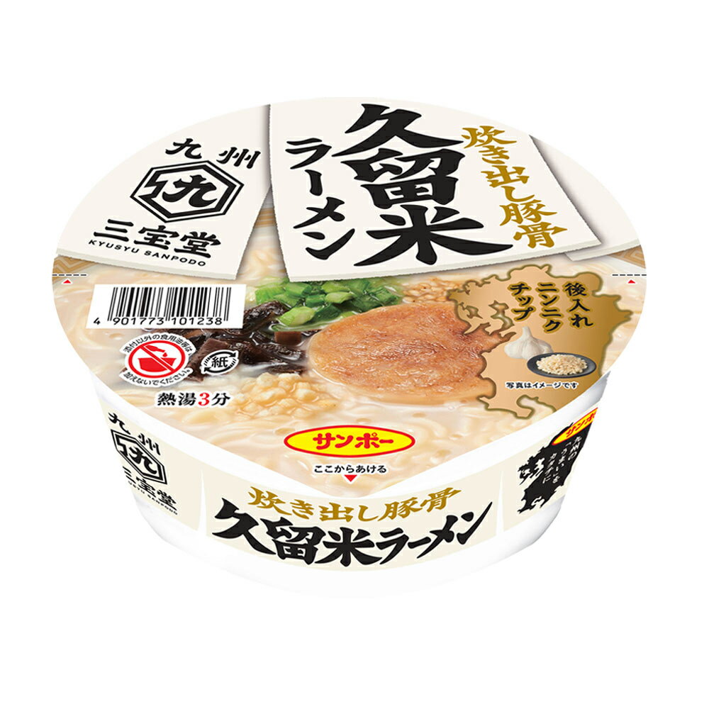 まとめ販売　サンポー食品 九州三宝堂 久留米ラーメン 87g×6個