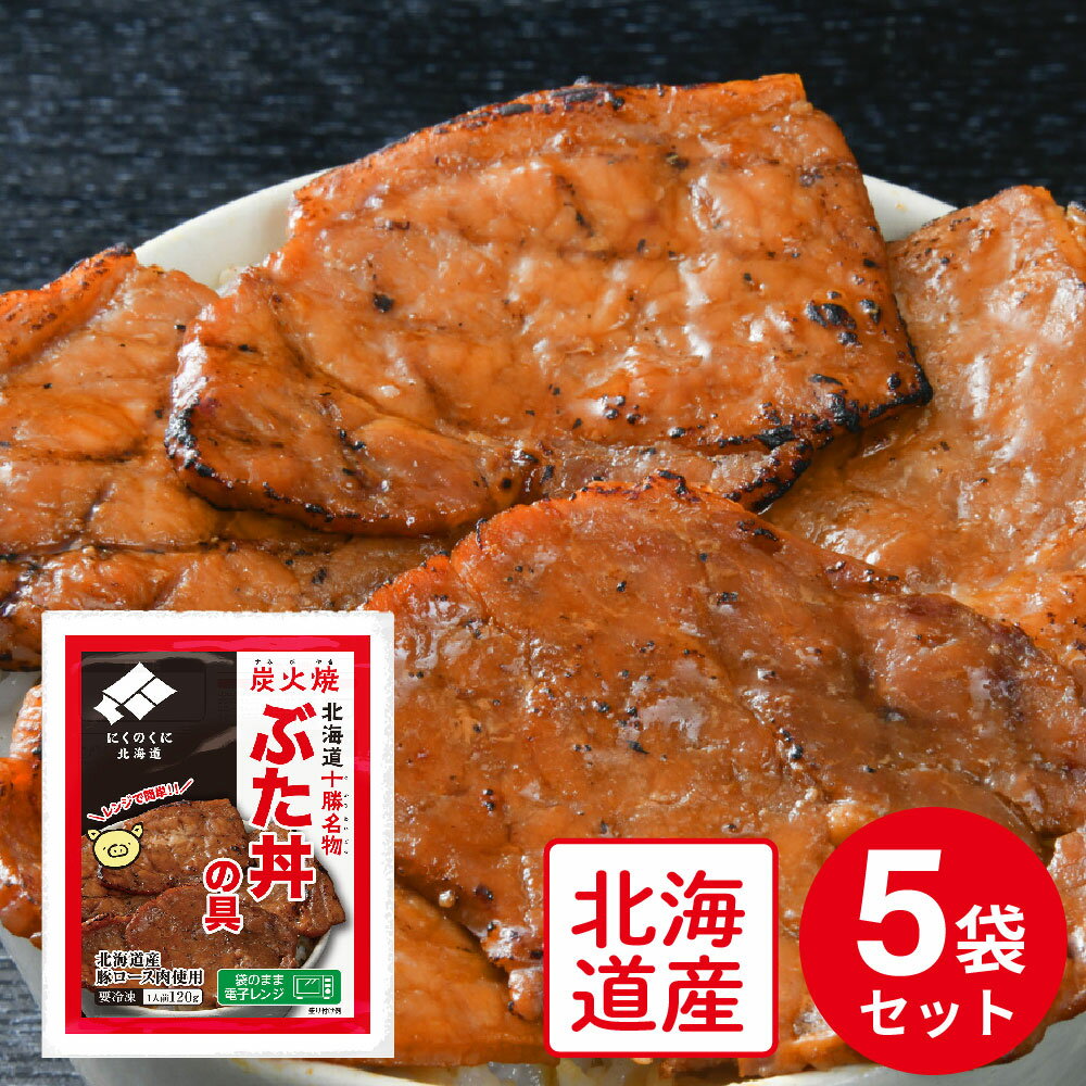 冷凍食品 ホクレン レンジで簡単 北海道の炭火焼豚丼の具（道外） 120g×5袋 丼 冷凍惣菜 惣菜 丼もの 和食 おかず お…