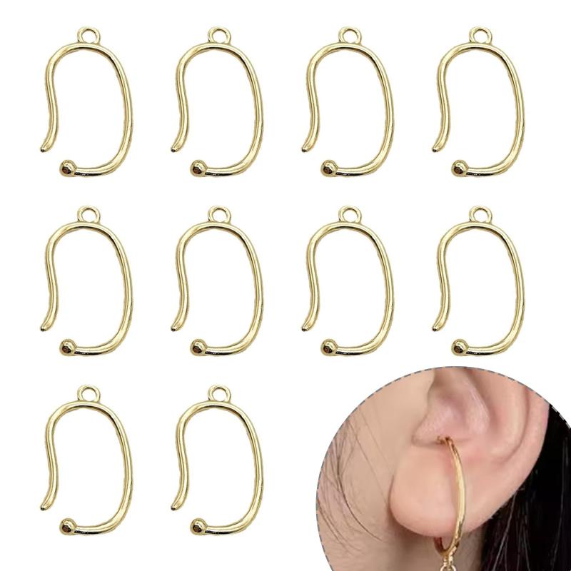 YUWENW イヤーカフ イヤリング イヤーカフパーツ アレルギー対応 手芸 アクセサリー 部品 DIYイヤーフックパーツ 10個入りセット内容