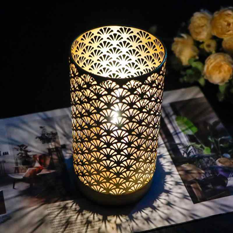 JHY DESIGN 電池式テーブルランプ コードレスランプ ガラス LEDランタン おしゃれな間接照明 電池式クリスマス