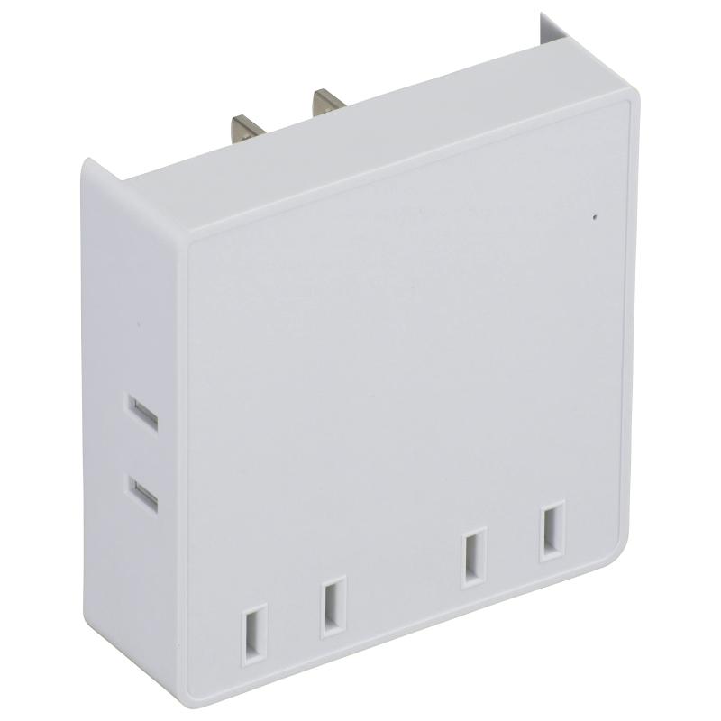 NEC - スクエアタップ 雷ガード 4個口_HS-AK4PBT-W 00-6904