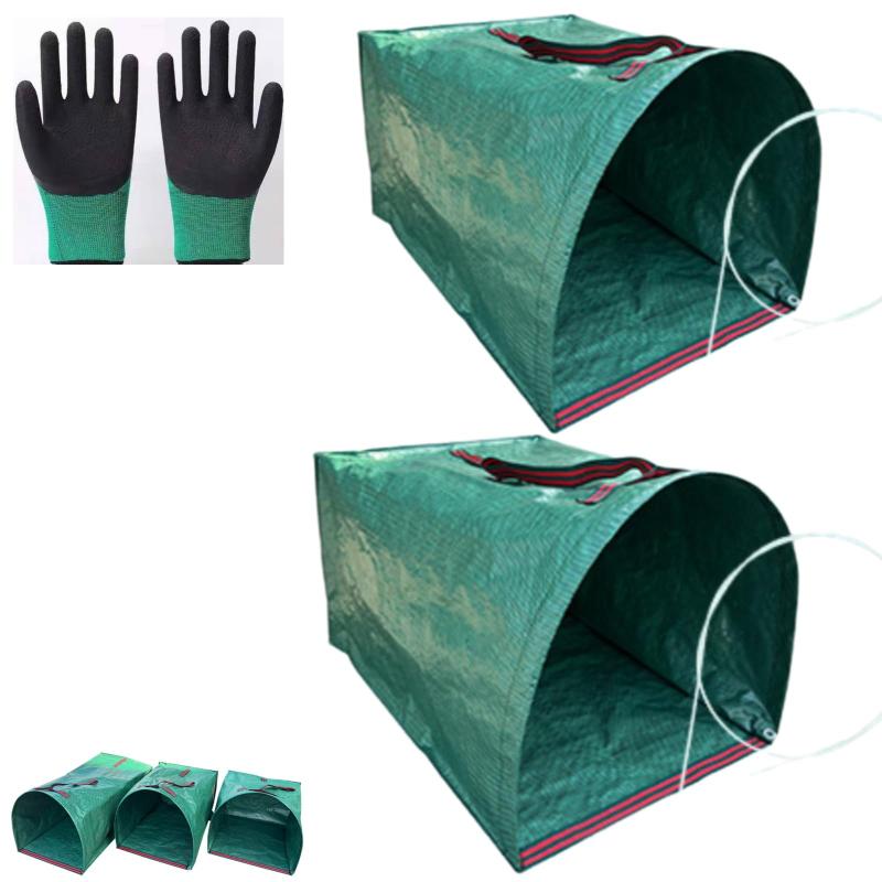 ガーデンバッグ 大容量【150L/200L/270L】麻袋 ちりとり集草バッグ ガーデンバケツ 収穫袋 収穫バッグ ..