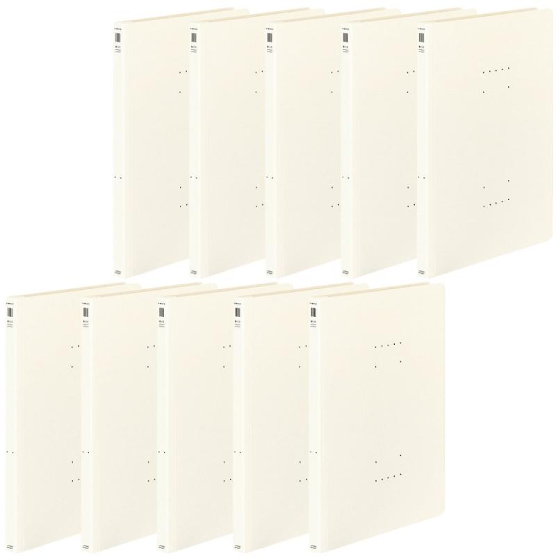 【マラソン限定★2,000円クーポン＆ポイント2倍】セキセイ のび〜るファイル(エスヤード)PP貼り A4タテ ブルー 10冊 背幅可変式 A4 フラットファイル 紙製 レターファイル