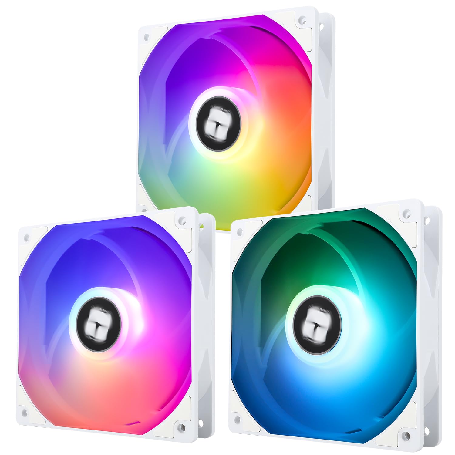 PCケースファン 120mm 3個セット 冷却ファン 静音 パソコン用 クーラーファン 増設用パーツ 冷却パーツ 12cmファン